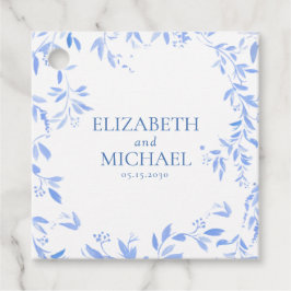 Botanische Hochzeit in der Blauen Flora Geschenkanhänger