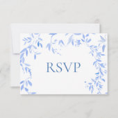Botanische Hochzeit in der Blauen Flora RSVP Karte (Vorderseite)