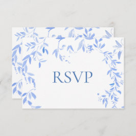 Botanische Hochzeit in der Blauen Flora RSVP Karte