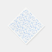 Botanische Hochzeit in der Blauen Flora Serviette (Ecke)