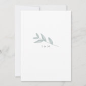 Botanische Hochzeit in Eleganform Einladung (Rückseite)