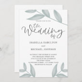 Botanische Hochzeit in Eleganform Einladung (Vorne/Hinten)