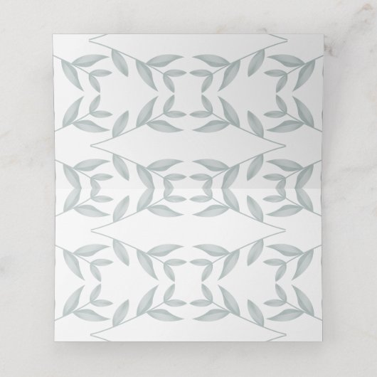 Botanische Hochzeit in Eleganform Platzkarte (Innenseite Aufgefaltet)