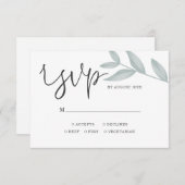 Botanische Hochzeit in Eleganform RSVP Karte (Vorne/Hinten)