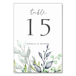Botanische Hochzeit in Eleganform Tischnummer