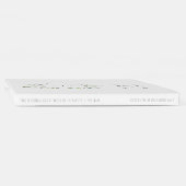 Botanische Hochzeit in elegantem Monogramm Gästebuch (Rücken)