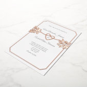 Botanische Hochzeit in Gold Folieneinladung (Gedreht)