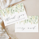 Botanische Hochzeit in Grünblättern Dankeskarte<br><div class="desc">Dieses Dankeschön-Karte zeigt lackierte Aquarellfarben-Blätter in verschiedenen Grüntönen. Für eine weiter gehende Anpassung dieses Designs klicken Sie bitte auf den Button "Anpassen". Matching-Elemente sind ebenfalls verfügbar.</div>