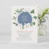 Botanische Hochzeit in Jasmine und Orchids Einladung (Stehend Vorderseite)