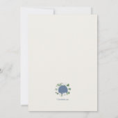 Botanische Hochzeit in Jasmine und Orchids Einladung (Rückseite)