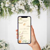 Botanische Hochzeit in modernen Aquarellen Einladung