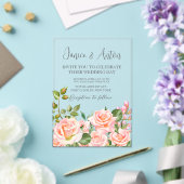 Botanische Hochzeit in Rosa Acryleinladungen (In Situ (Hochzeit))
