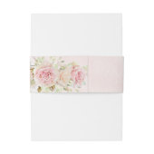 Botanische Hochzeit in Rosa Einladungsbanderole (Rückseitenbeispiel)