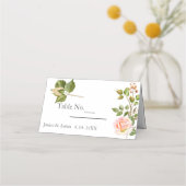 Botanische Hochzeit in Rosa Platzkarte (Rückseite)