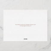 Botanische Hochzeit in Rosa Save the Date Folieneinladung (Rückseite)