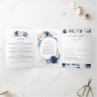Botanische Hochzeit in Rosa und Blau