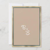 Botanische Hochzeit in rustikalem Wald Einladung (Rückseite)