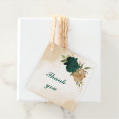 Botanische Hochzeit in Smaragdgrün Geschenkanhänger (Beispiel)