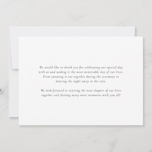 Botanische Hochzeit in Wasserfarbe Lilac Dankeskarte (Rückseite)