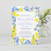 Botanische Hochzeit in Wildblume Einladung (Stehend Vorderseite)