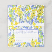 Botanische Hochzeit in Wildblume Platzkarte (Außenseite Aufgefaltet)