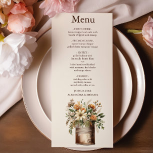 Botanische Hochzeit Menükarte