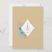 Botanische Hochzeit mit Aquarellfarbe Einladung (Rückseite)