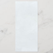 Botanische Hochzeit mit blauen Wasserfarben Menükarte (Rückseite)