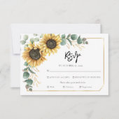 Botanische Hochzeit mit Blumenschrift RSVP Karte (Vorderseite)