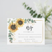 Botanische Hochzeit mit Blumenschrift RSVP Karte (Stehend Vorderseite)