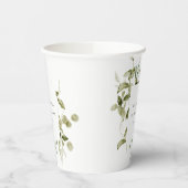 Botanische Hochzeit mit botanischem Blattwerk Pappbecher (Links)