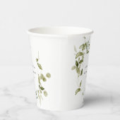 Botanische Hochzeit mit botanischem Blattwerk Pappbecher (Rechts)