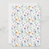 Botanische Hochzeit mit bunten Wildblumen Einladung (Rückseite)