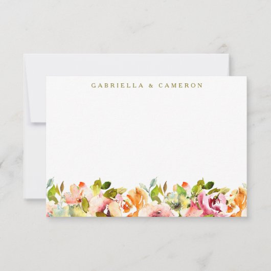 Botanische Hochzeit mit Burgund Dankeskarte (Vorderseite)