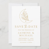 Botanische Hochzeit mit dem Moon und den Sternen Save The Date (Vorderseite)