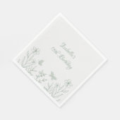 Botanische Hochzeit mit einfachem Salbei Serviette (Ecke)