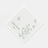 Botanische Hochzeit mit einfachem Salbei Serviette (Ecke)