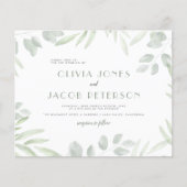 Botanische Hochzeit mit einfachen Wasserfarben (Vorderseite)