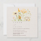 Botanische Hochzeit mit einfachen Wildblumen Einladung (Rückseite)