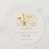 Botanische Hochzeit mit einfachen Wildblumen Save The Date (Vorne/Hinten)