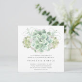 Botanische Hochzeit mit elegantem Watercolor Einladung (Stehend Vorderseite)