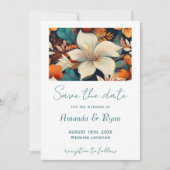 Botanische Hochzeit mit eleganten tropischen Pflan Save The Date (Vorderseite)