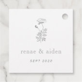 Botanische Hochzeit mit Flora Geschenkanhänger (Rückseite)