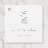 Botanische Hochzeit mit Flora Geschenkanhänger (Vorderseite)