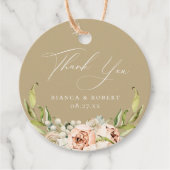 Botanische Hochzeit mit Flora Vielen Dank für Ihre Geschenkanhänger (Vorderseite)