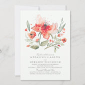 Botanische Hochzeit mit Floral Einladung (Vorderseite)