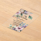 Botanische Hochzeit mit floraler Atmosphäre Acryleinladungen (Ablage )