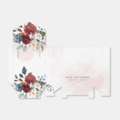 Botanische Hochzeit mit floraler Burgundy Greenery Geschenkschachtel (Ungefaltet)