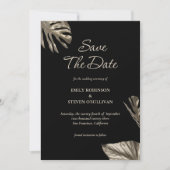 Botanische Hochzeit mit Foto und QR Save The Date (Vorderseite)