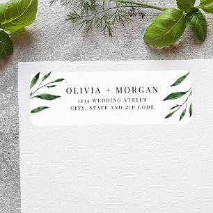 Botanische Hochzeit mit grünem Leaf